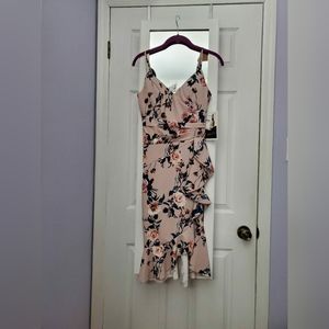 Love, Nickie Lew, Midi Dress with adjustable spaghetti straps and ruffle hem